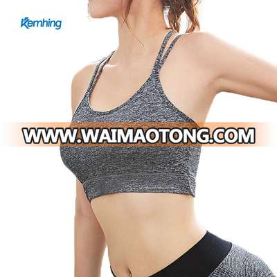 Custom Yoga fitness sexy elastic women sports bra blank brand and legging panty sets